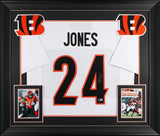 Adam "Pacman" Jones Authentic Signed White Pro Style Framed Jersey BAS