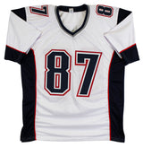 Rob Gronkowski Authentic Signed White Pro Style Jersey Autographed BAS Witnessed