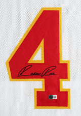 Rashee Rice Authentic Signed White Pro Style Framed Jersey Autographed BAS