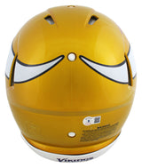 Vikings Adrian Peterson Signed Flash F/S Speed Proline Helmet W/ Case BAS Wit