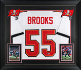 Derrick Brooks Authentic Signed White Pro Style Framed Jersey BAS Witnessed