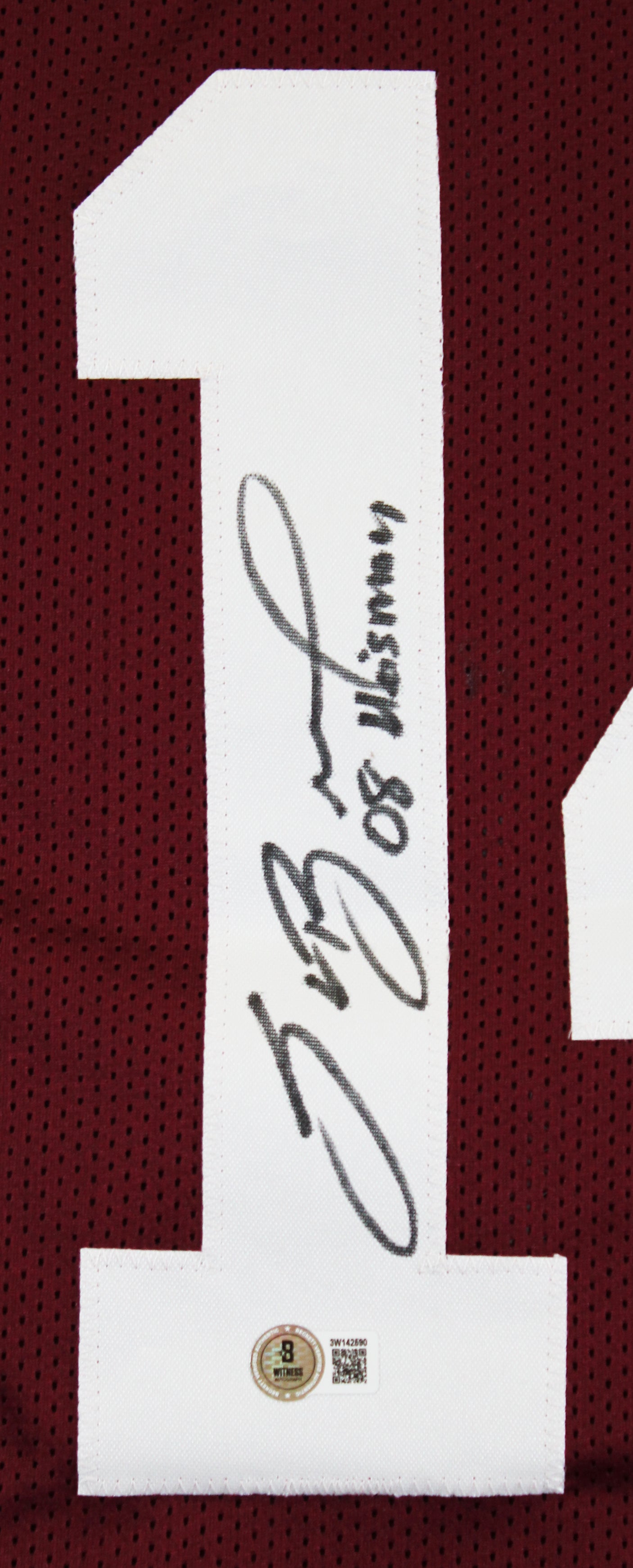 Oklahoma Sam Bradford "2008 Heisman" Signed Maroon Pro Style Jersey BAS Witness