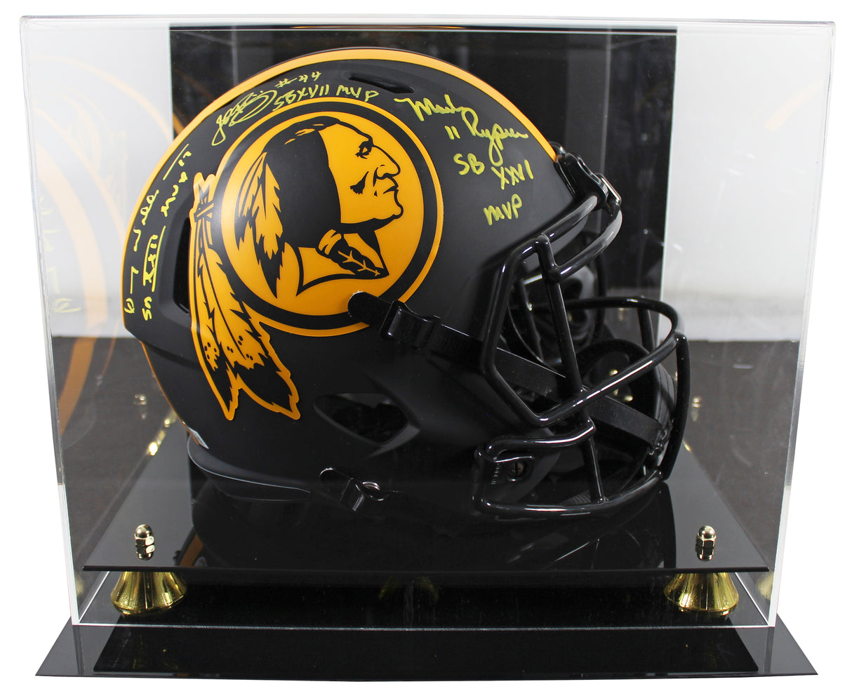 WFT Williams, Rypien & Riggins Signed Eclipse F/S Speed Rep Helmet W/ Case BAS W