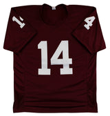 Oklahoma Sam Bradford "2008 Heisman" Signed Maroon Pro Style Jersey BAS Witness