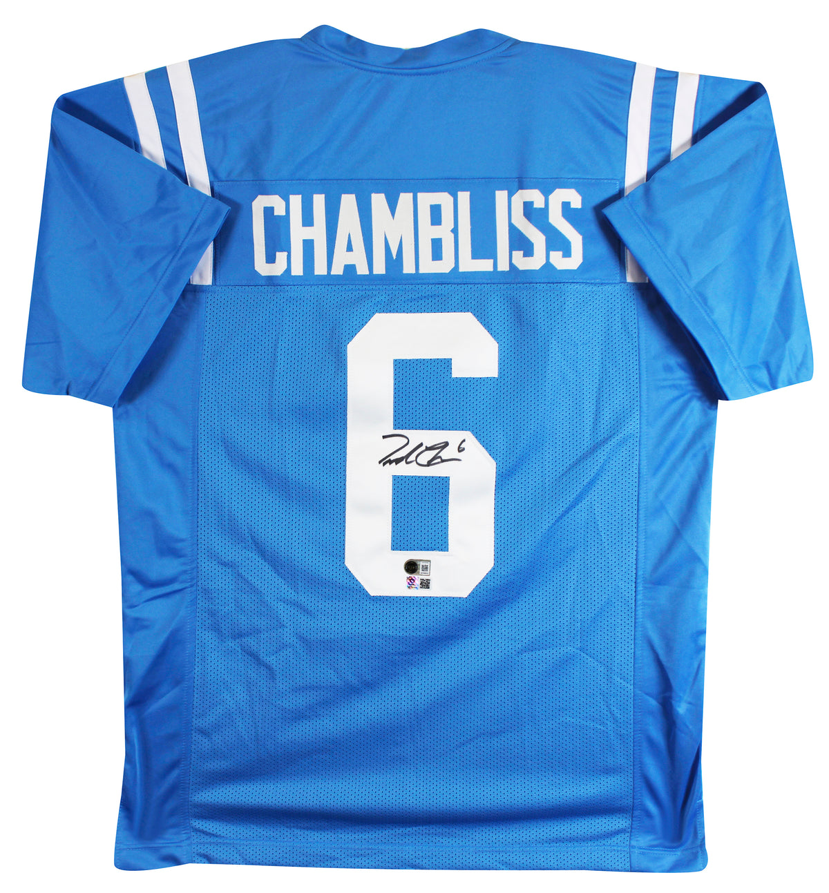 Ole Miss Trinidad Chambliss Authentic Signed Light Blue Pro Style Jersey BAS