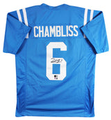 Ole Miss Trinidad Chambliss Authentic Signed Light Blue Pro Style Jersey BAS