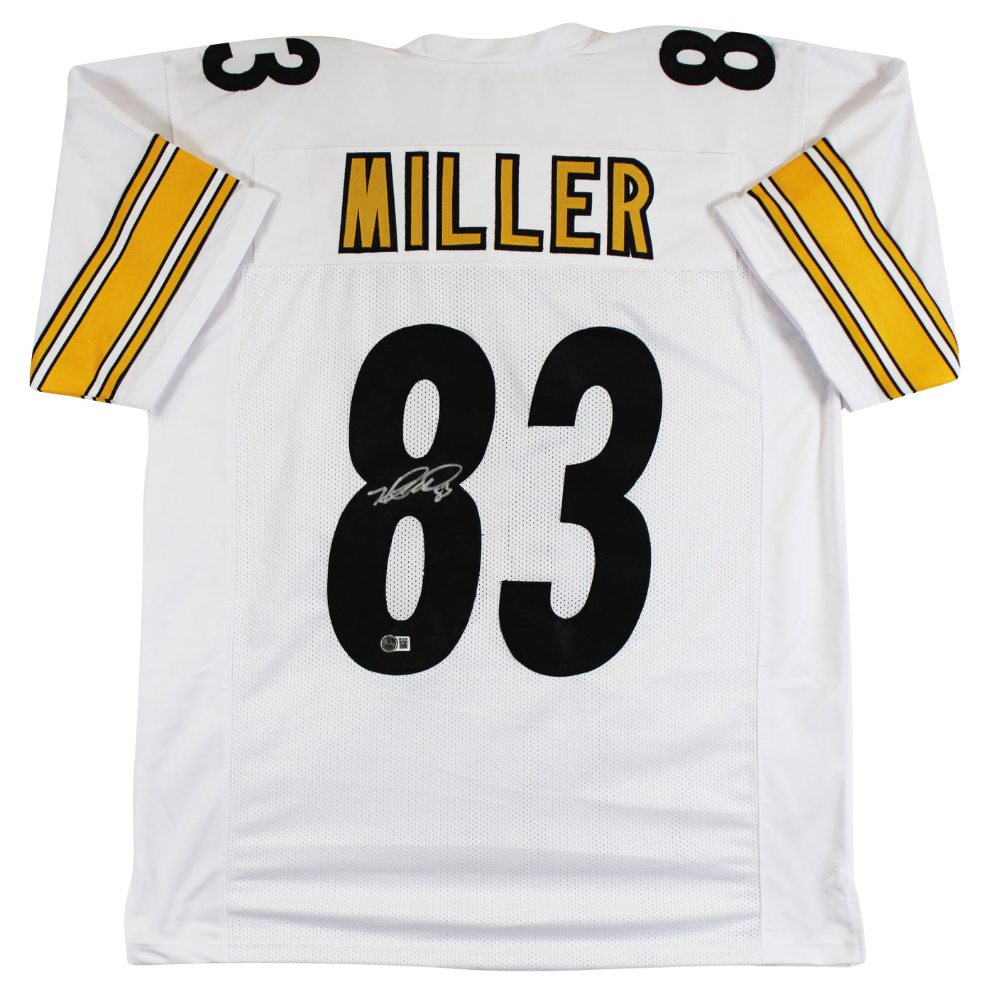 Heath Miller Authentic Signed White Pro Style Jersey Autographed BAS Witnessed
