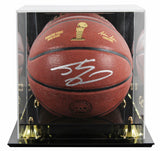 Lakers Shaquille O'Neal Signed Wilson Trophy Series Basketball W/ Case BAS Wit
