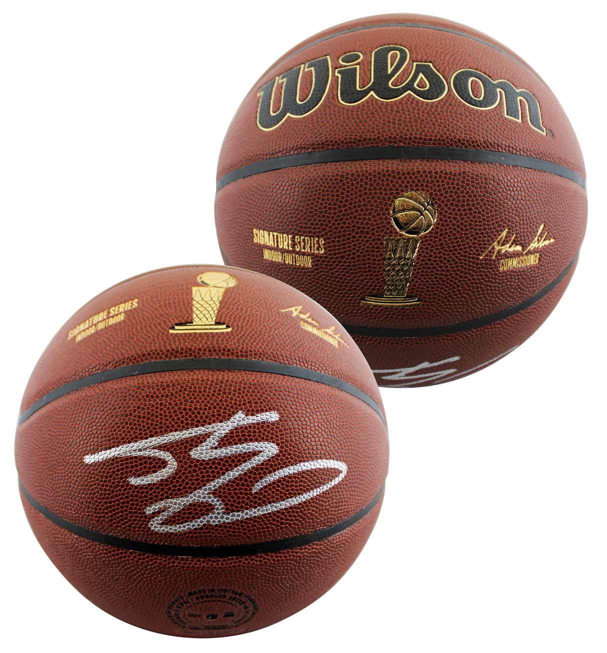 Lakers Shaquille O'Neal Signed Wilson Trophy Series Basketball W/ Case BAS Wit