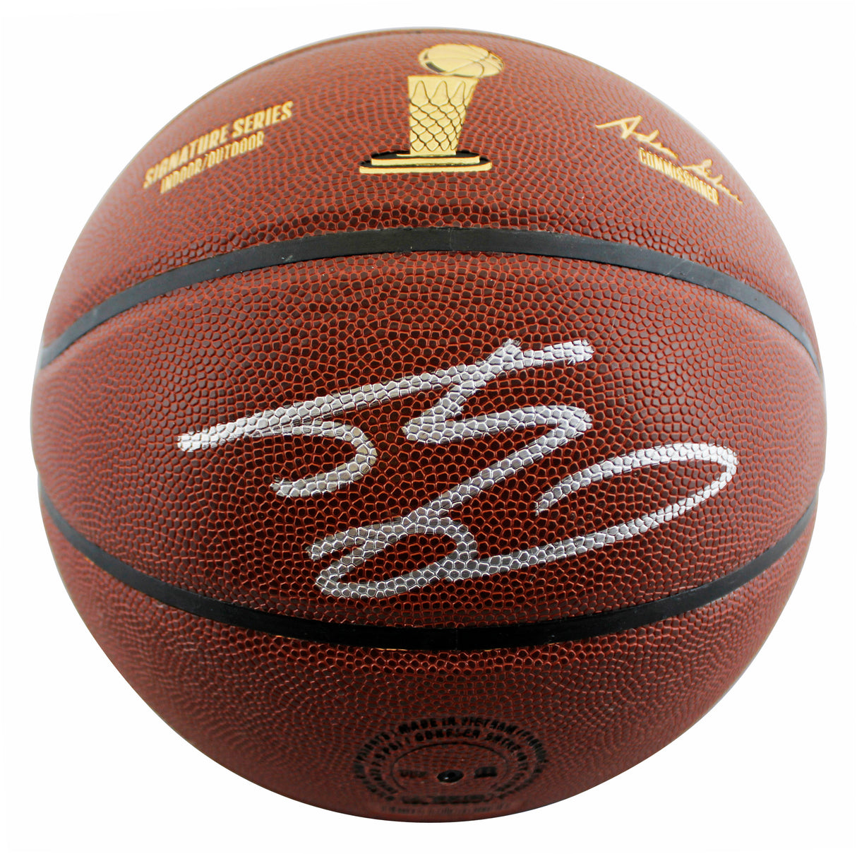 Lakers Shaquille O'Neal Signed Wilson Trophy Series Basketball W/ Case BAS Wit