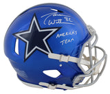 Cowboys Jason Witten Signed Flash Full Size Speed Proline Helmet W/ Case BAS Wit