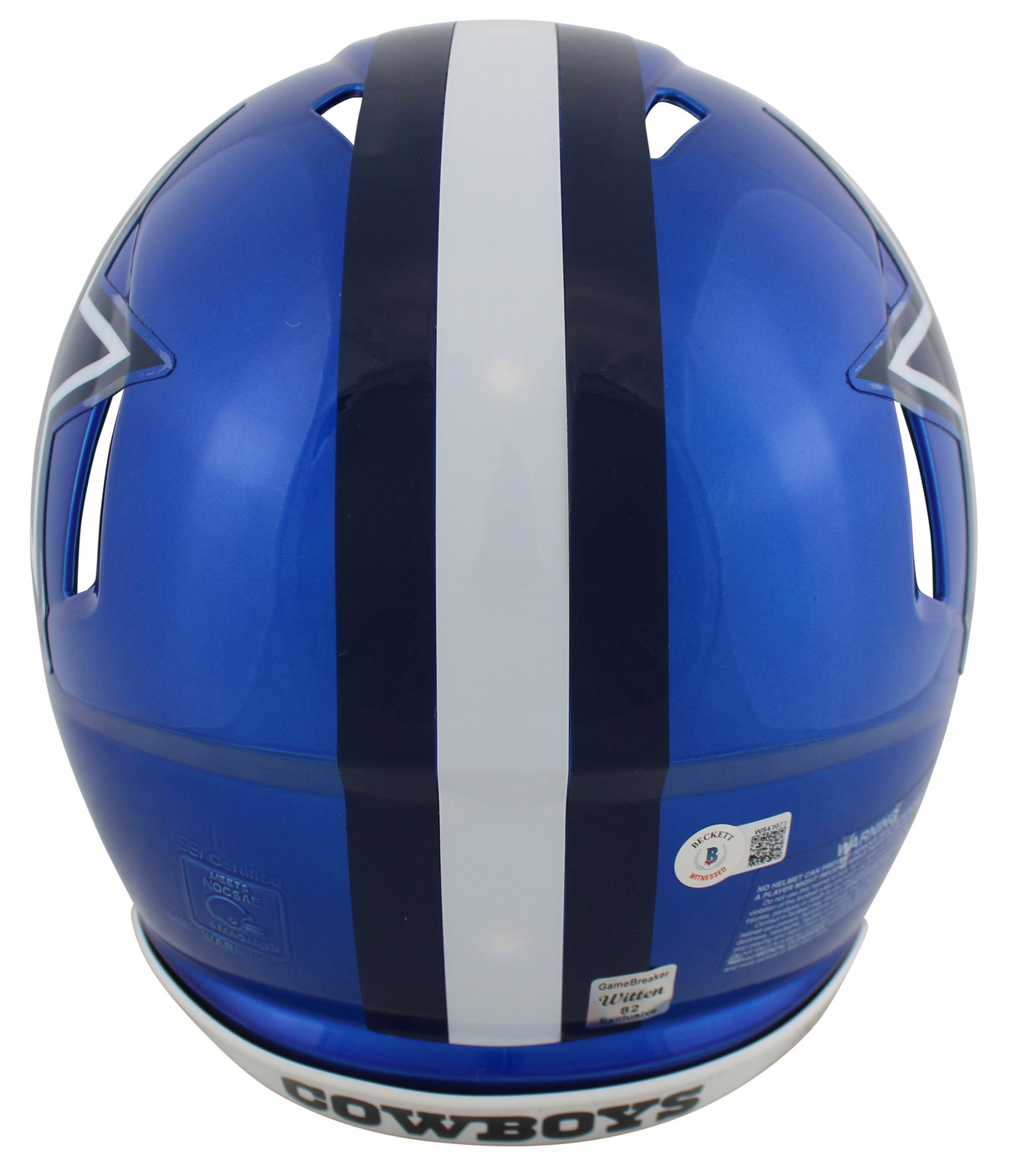 Cowboys Jason Witten Signed Flash Full Size Speed Proline Helmet W/ Case BAS Wit