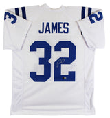 Edgerrin James Authentic Signed White Pro Style Jersey Autographed BAS Witnessed