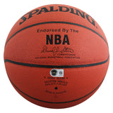 Lakers Magic Johnson & Kareem Abdul-Jabbar Signed Basketball BAS Wit #5W053813