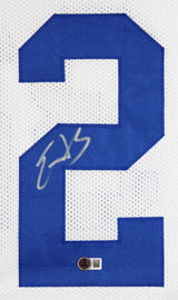 Edgerrin James Authentic Signed White Pro Style Jersey Autographed BAS Witnessed