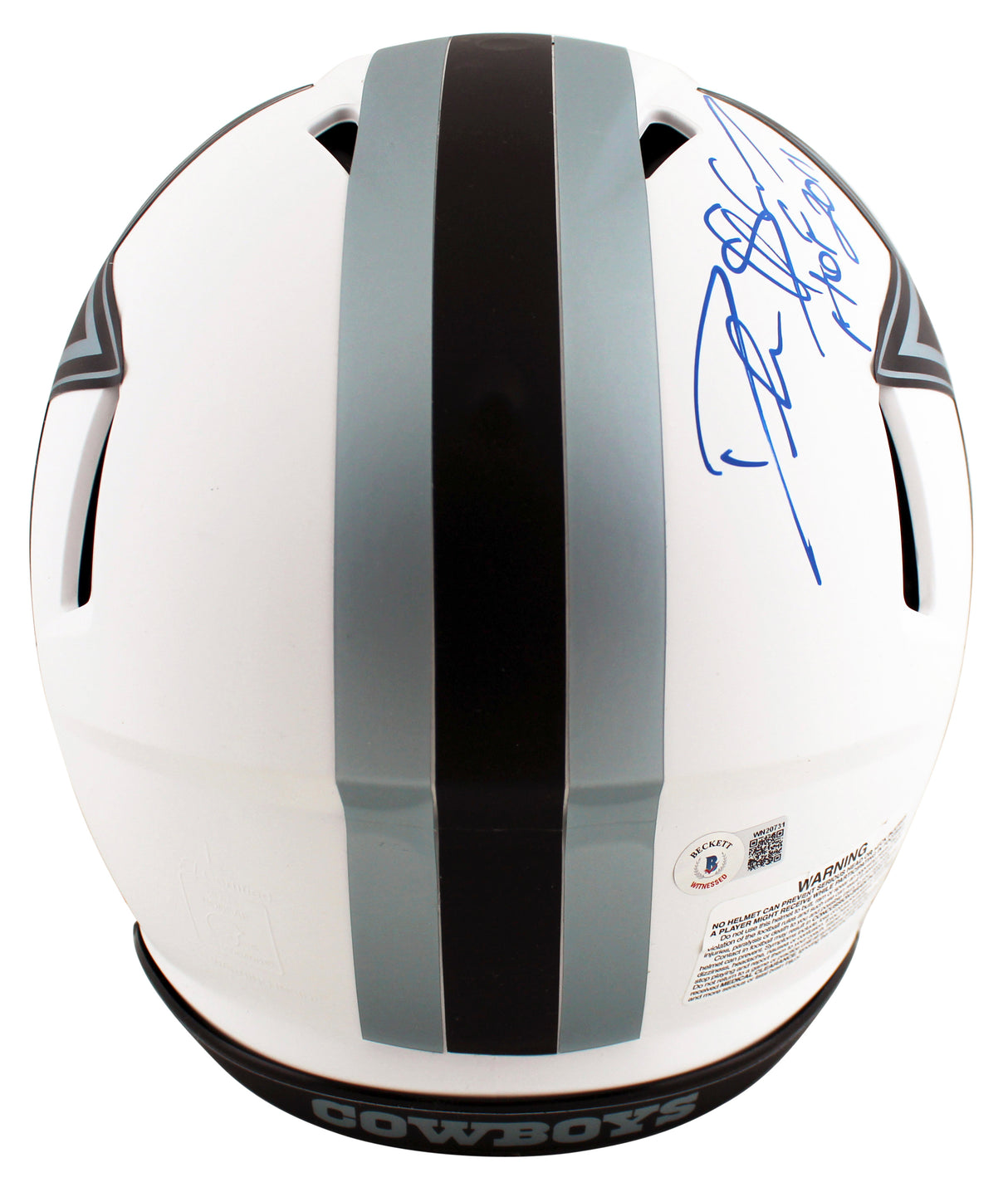 Cowboys Deion Sanders "HOF" Signed Lunar F/S Speed Proline Helmet W/ Case BAS W