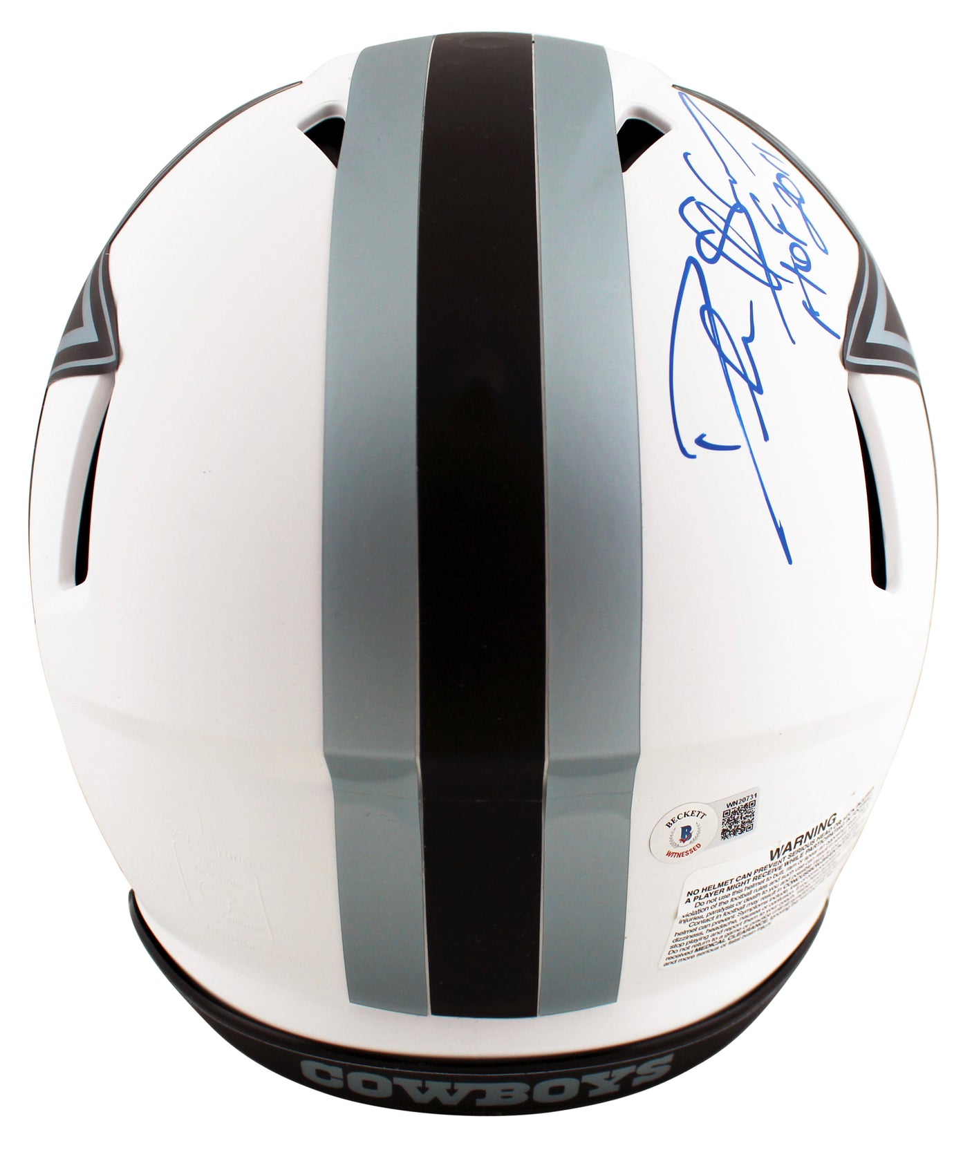 Cowboys Deion Sanders "HOF" Signed Lunar F/S Speed Proline Helmet W/ Case BAS W