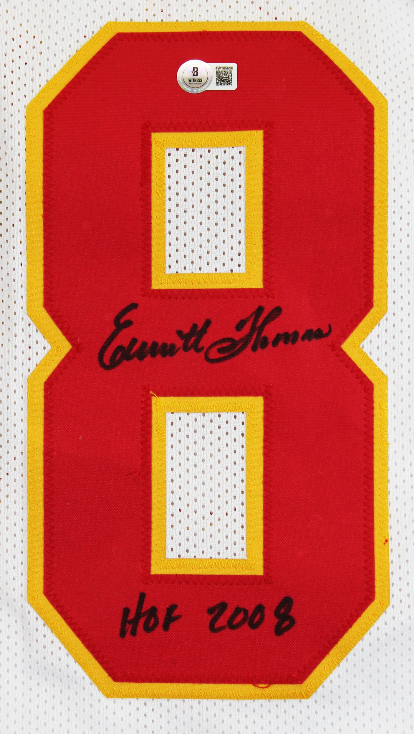 Emmitt Thomas "HOF 2008" Authentic Signed White Pro Style Jersey BAS Witnessed