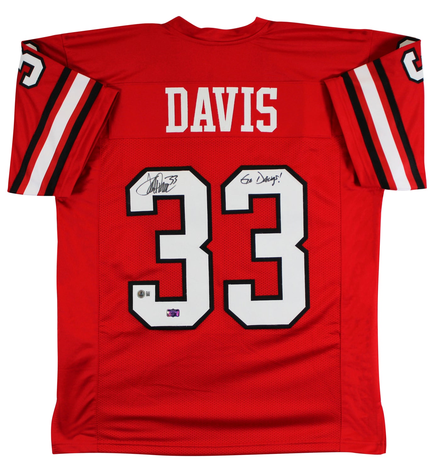 Georgia Terrell Davis "Go Dawgs" Signed Red Pro Style Jersey BAS Witnessed