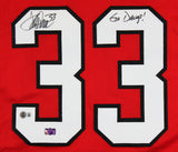 Georgia Terrell Davis "Go Dawgs" Signed Red Pro Style Jersey BAS Witnessed