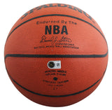 Lakers Magic Johnson & Kareem Abdul-Jabbar Signed Basketball BAS Wit #5W053809