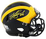 Michigan Luke Schoonmaker Signed Speed Mini Helmet W/ Case BAS Witnessed