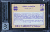 Lakers Magic Johnson Signed 1986 Star #6 Card Auto Grade Gem 10! BAS Slabbed