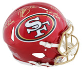 49ers Patrick Willis "3x Insc" Signed Flash F/S Speed Proline Helmet W/ Case BAS