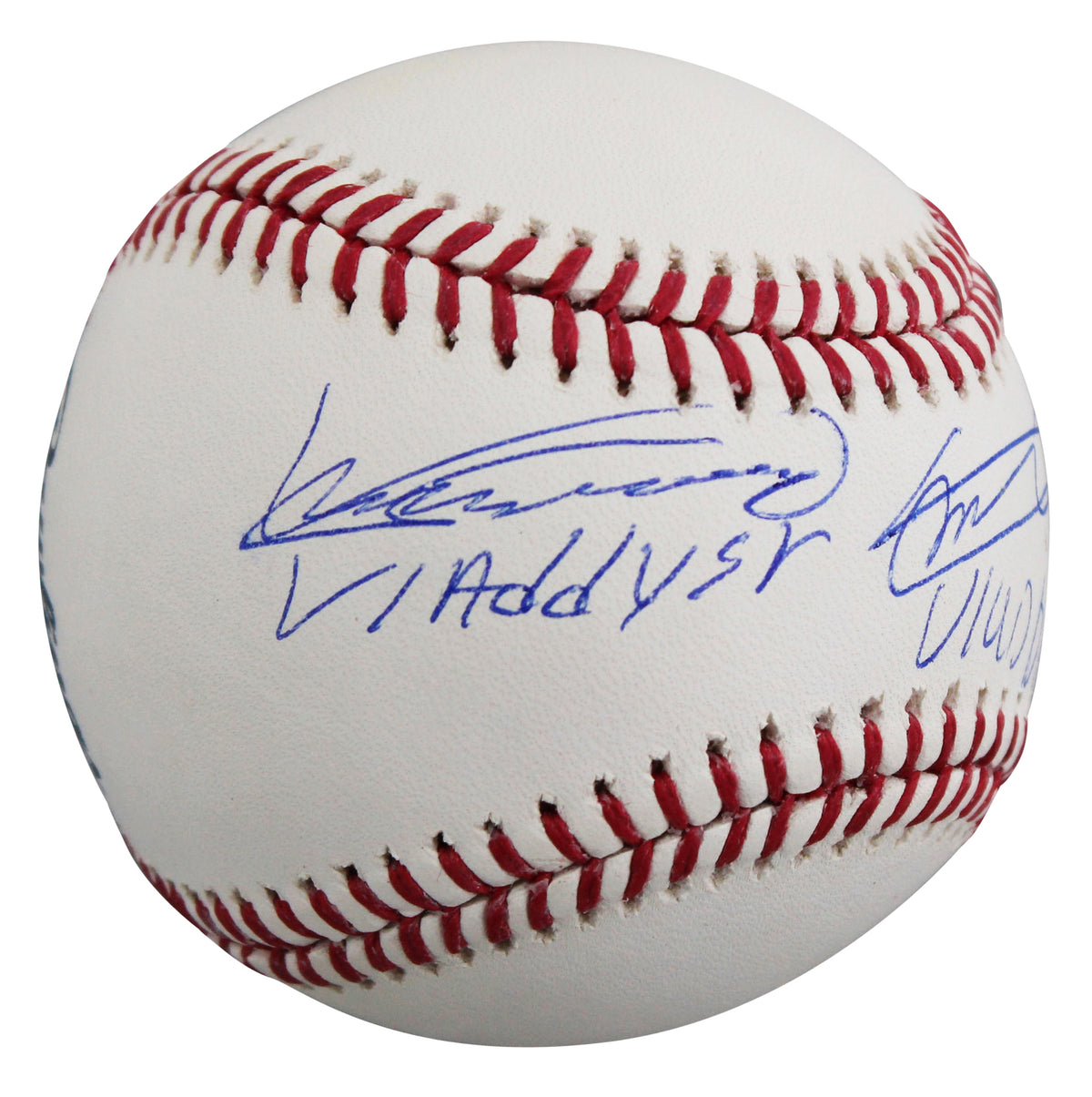 Vladimir Guerrero Sr. & Vladimir Guerrero Jr. Signed OML Baseball W/ Case JSA