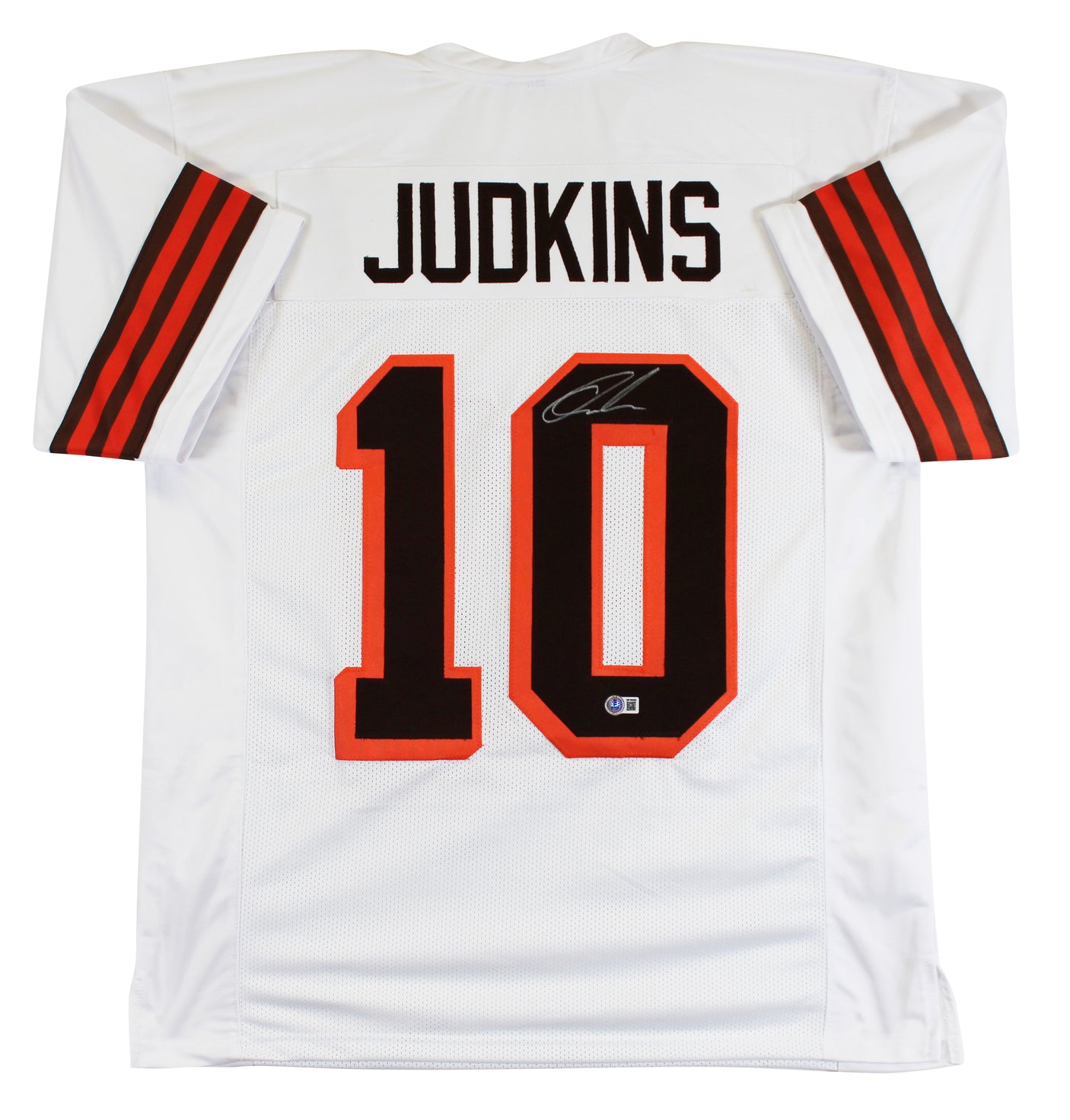 Quinshon Judkins Authentic Signed White Pro Style Jersey BAS Witnessed