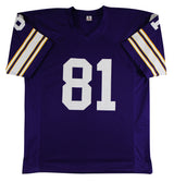 Carl Eller "HOF 2004" Authentic Signed Purple Pro Style Jersey BAS Witnessed
