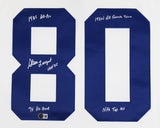 Seahawks Steve Largent "Career Stat" Signed White M&N TB Jersey BAS Witnessed