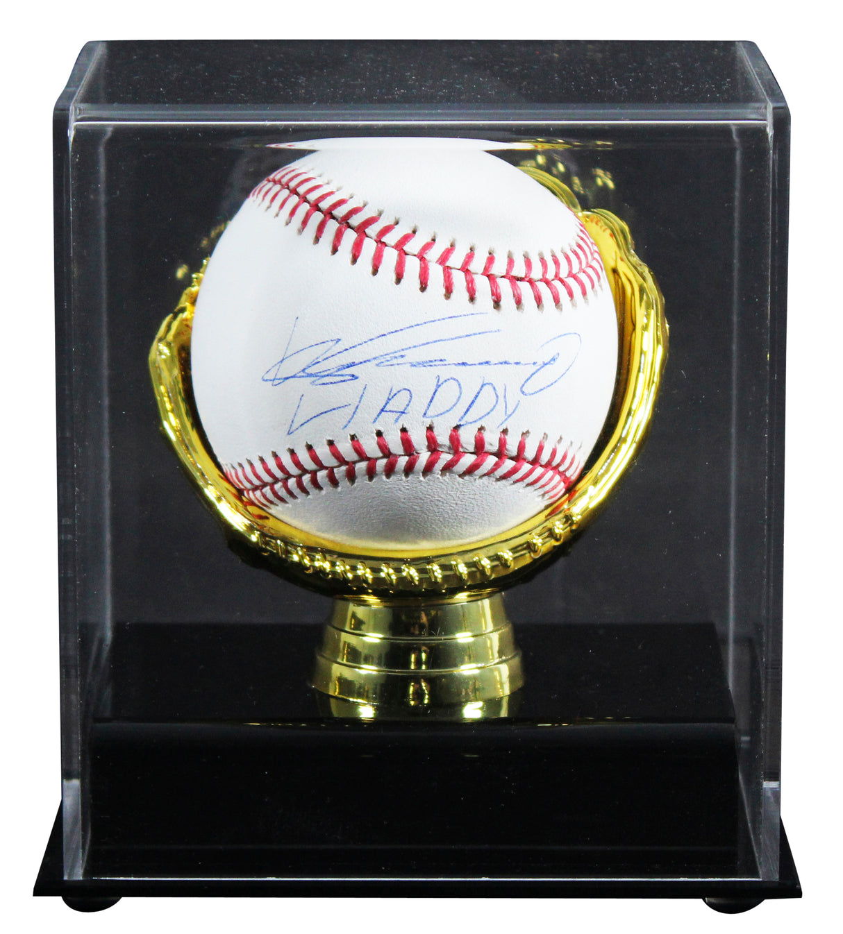Angels Vladimir Guerrero "Vladdy" Signed Robert Manfred OML Baseball W/ Case JSA