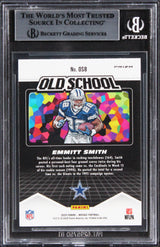 Cowboys Emmitt Smith Signed 2020 Panini Mosaic Old School #8 Card BAS Slabbed