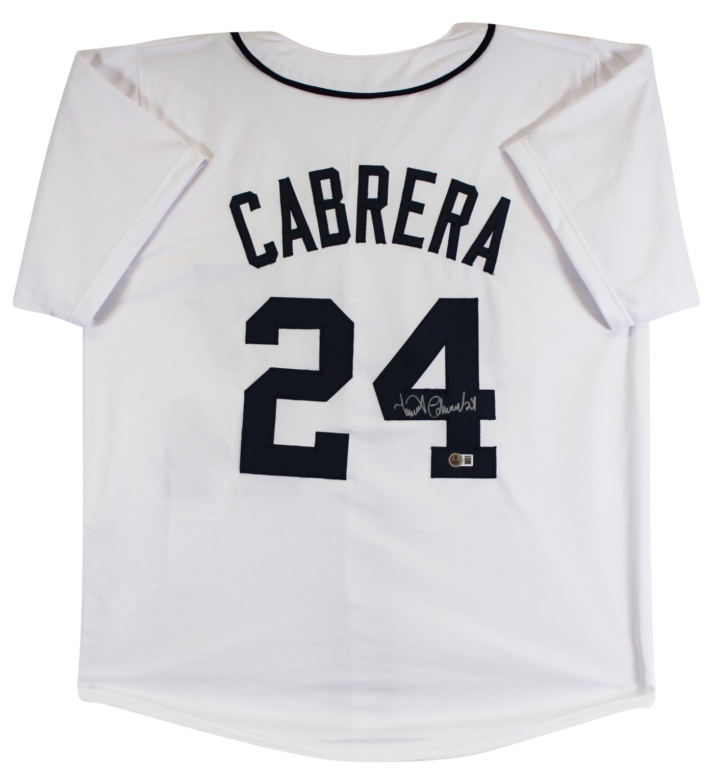 Miguel Cabrera Authentic Signed White Pro Style Jersey Autographed BAS Witnessed