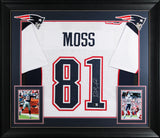 Randy Moss Authentic Signed White Pro Style Framed Jersey BAS Witnessed 2