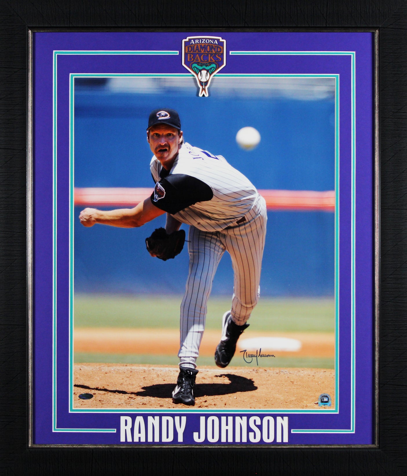 D-Backs Randy Johnson Authentic Signed 16x20 Framed Photo MLB #MT00098458