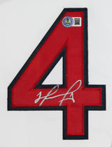 Red Sox David Ortiz Signed White 2004 WS Logo M&N CC Framed Jersey BAS Witnessed