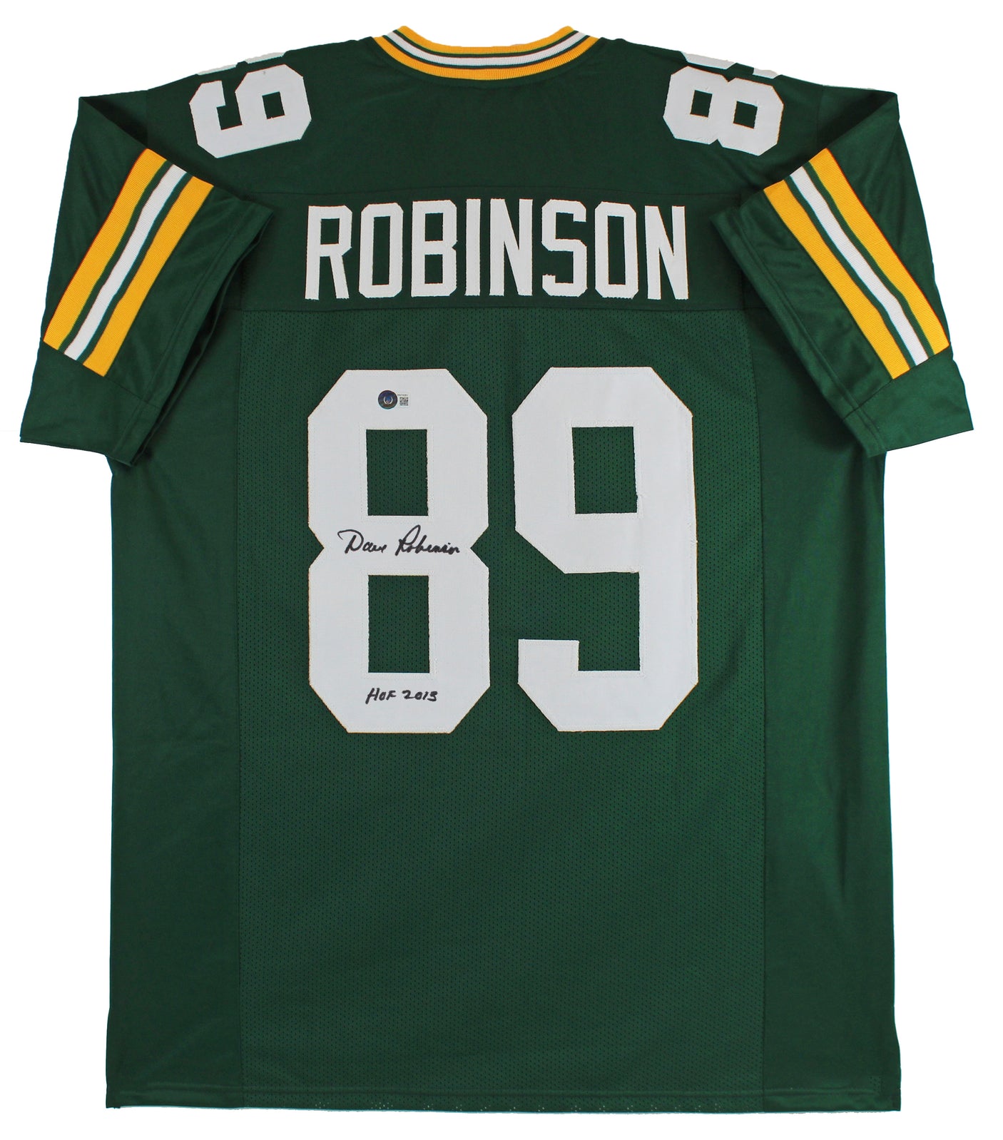 Dave Robinson "HOF 13" Authentic Signed Green Pro Style Jersey BAS Witnessed 2