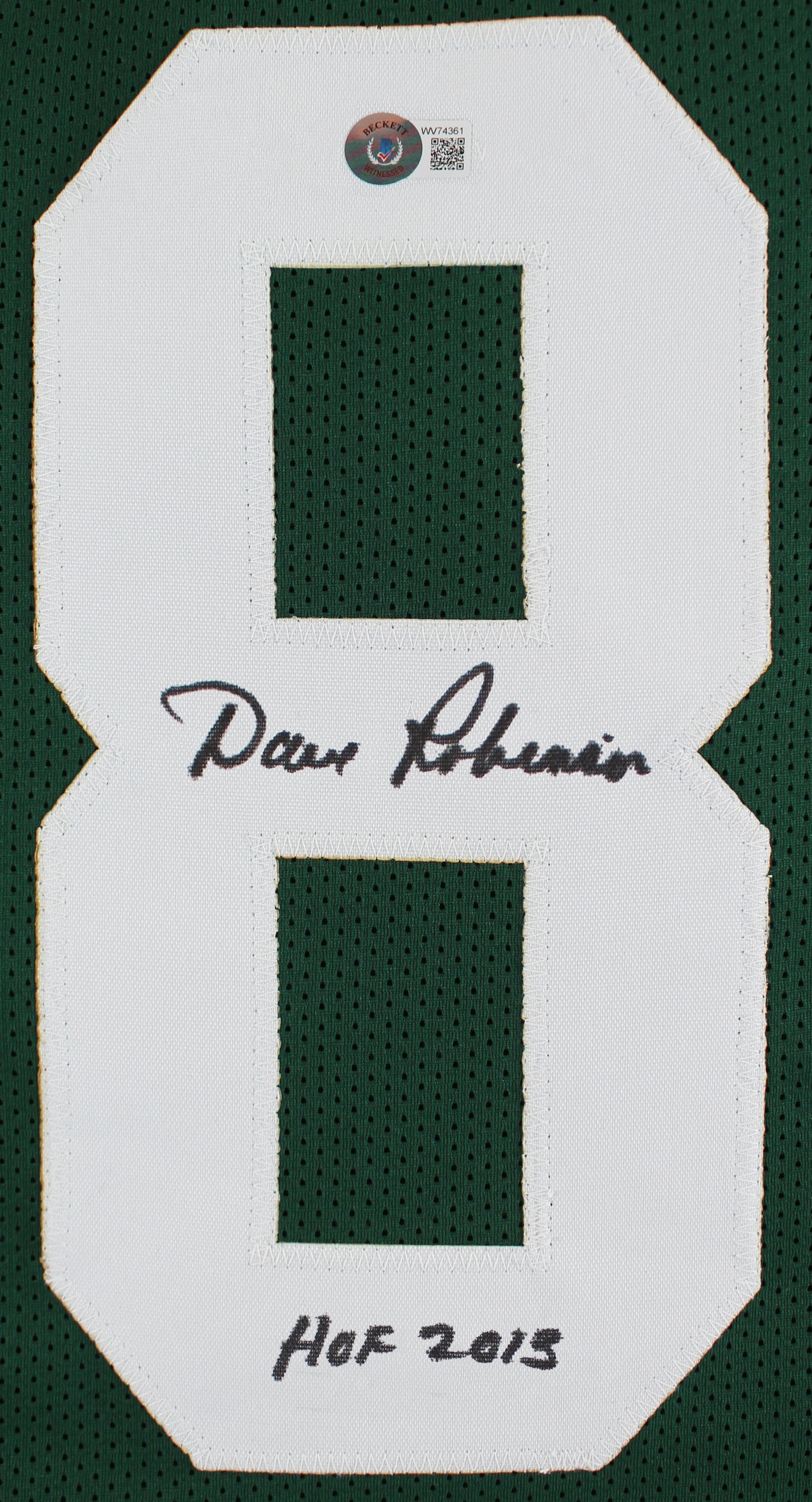 Dave Robinson "HOF 13" Authentic Signed Green Pro Style Jersey BAS Witnessed 2