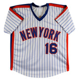 Doc Gooden Authentic Signed White Pinstripe Pro Style Jersey JSA Witness
