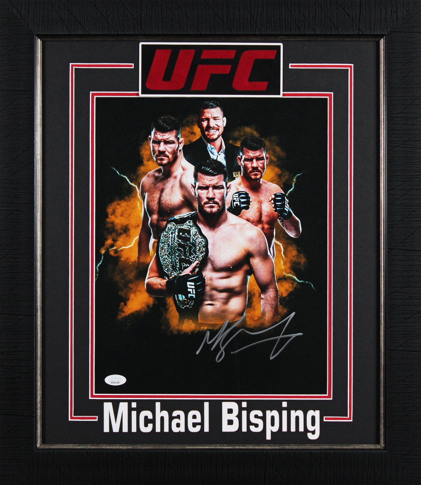 MMA Michael Bisping Authentic Signed 11x14 Framed Photo JSA Witness #WB161299