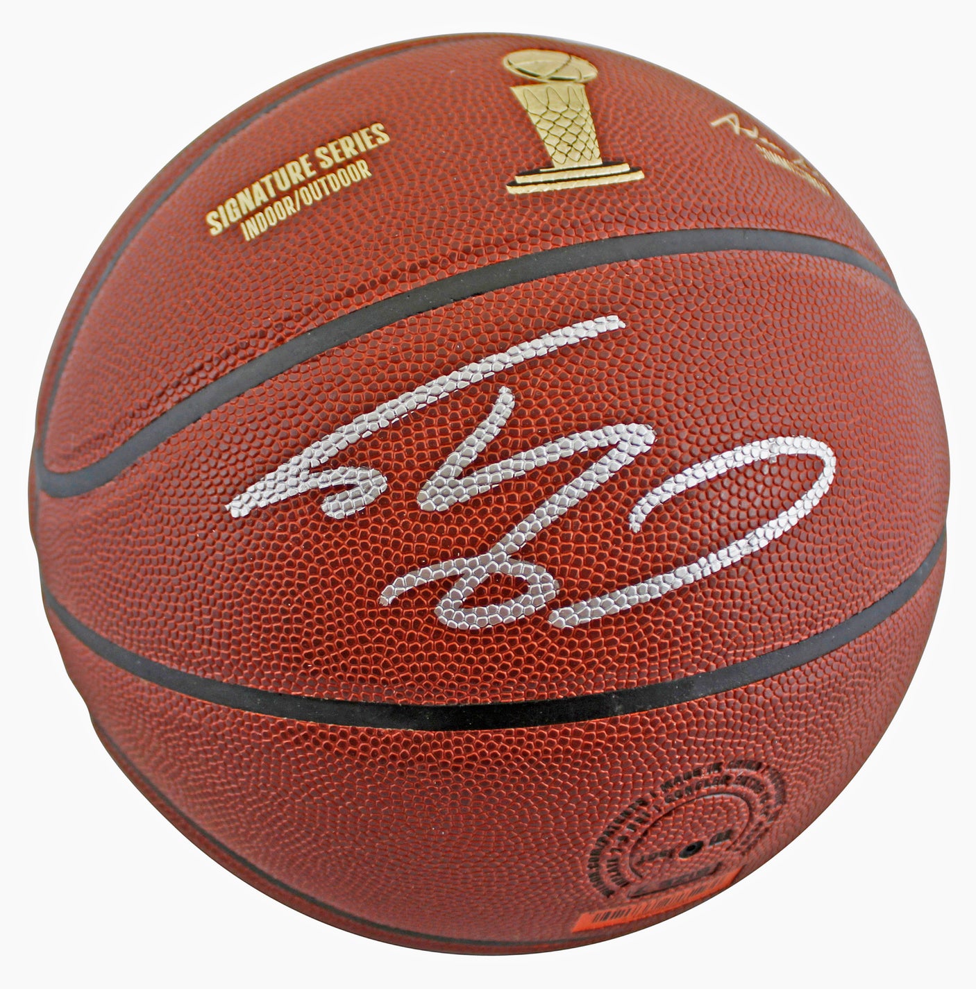 Lakers Shaquille O'Neal Signed Wilson Trophy Series Basketball W/ Case BAS Wit