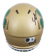 Notre Dame Sean Astin "Rudy" Signed Shamrock Speed Mini Helmet BAS Witnessed