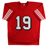 Deebo Samuel Authentic Signed Red Pro Style Jersey W/ Drop Shadow BAS