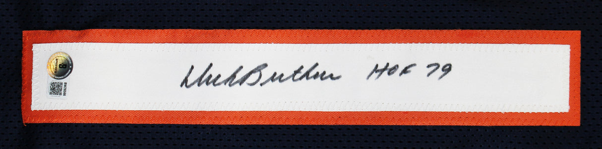 Dick Butkus "HOF 79" Authentic Signed Navy Blue Pro Style Framed Jersey BAS