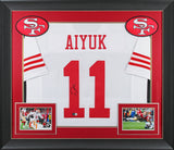 Brandon Aiyuk Authentic Signed White Pro Style Framed Jersey BAS Witnessed
