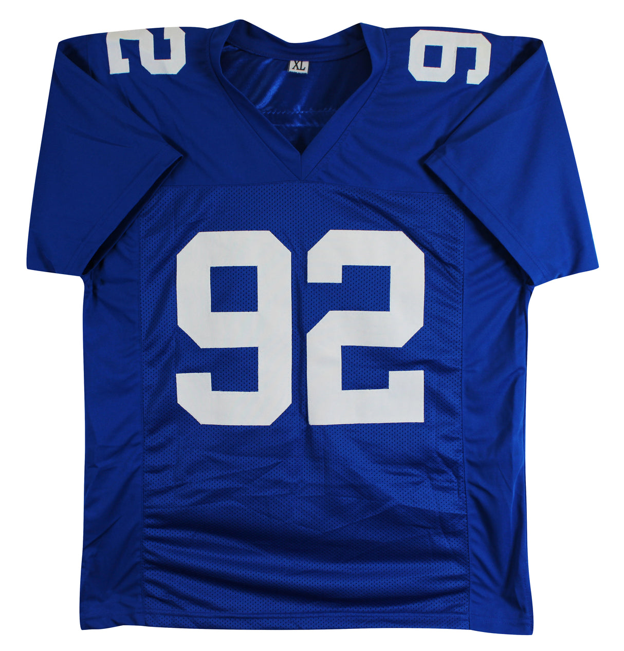 Michael Strahan Authentic Signed Blue Pro Style Jersey BAS Witness #WD91728