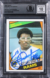 Rams Eric Dickerson "HOF 99" Signed 1984 Topps #280 Card Auto 10! BAS Slabbed 2