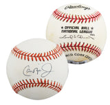 Orioles Cal Ripken Jr. Authentic Signed Gene Budig ONL Baseball BAS #BU64242